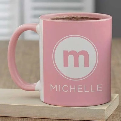 Modern Initials Personalized Coffee Mug