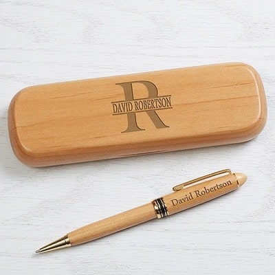 Personalized Alderwood Pen Set