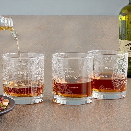 Gifts for Men Under $20 - Urban Map Glass