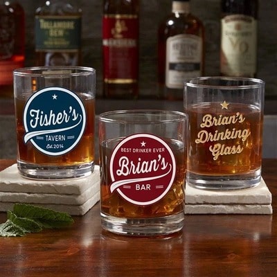 Personalized Printed Whiskey Glass