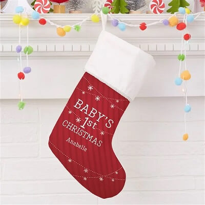 Baby's First Christmas Personalized Christmas Stocking
