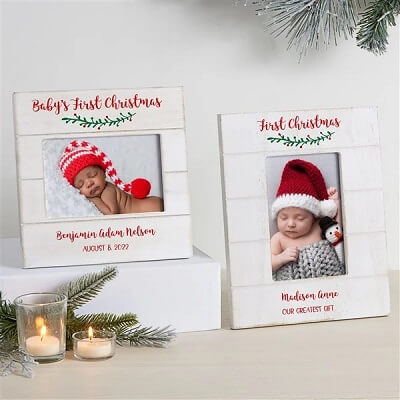 Baby's First Christmas Personalized Frame