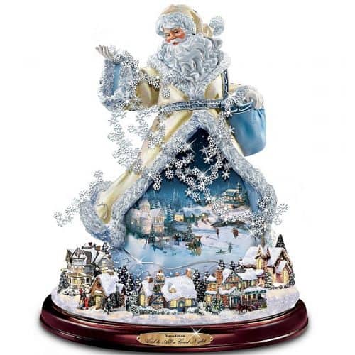 Thomas Kinkade Moving Santa Claus Tabletop Figurine