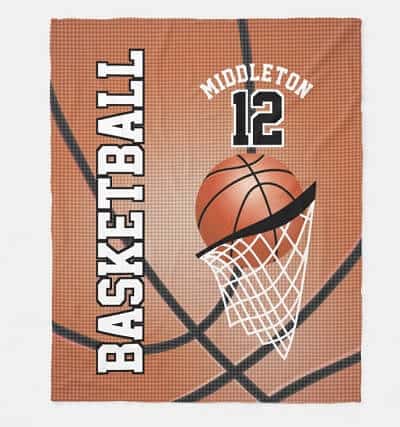 Basketball Sport Design Fleece Blanket