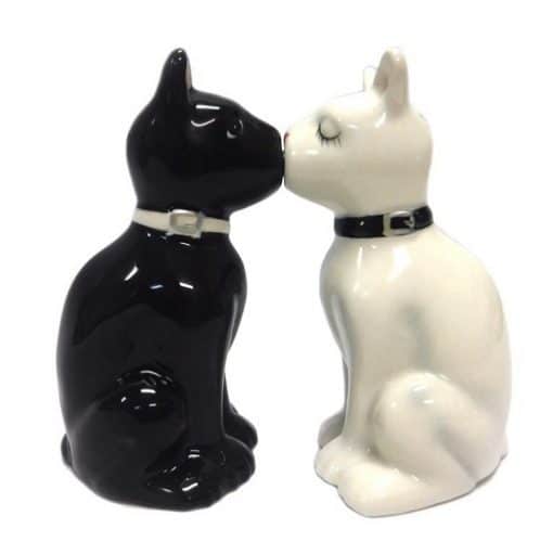 Black and White Cats Salt and Pepper Shaker Set - Salt and pepper shaker sets boring? Not this cute set!