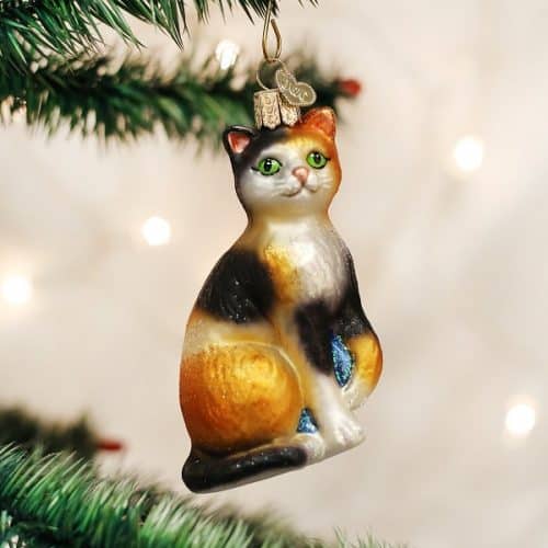 Calico Cat Christmas Ornament