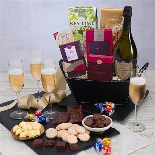 Dom Perignon Champagne and Truffles Gift Basket