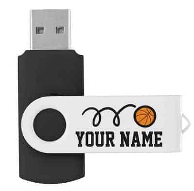 Personalized Basketball USB Flash Drive