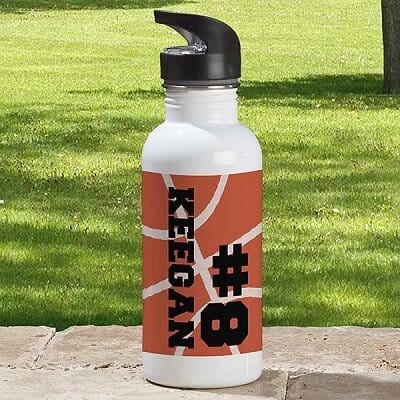 Personalized Kid's Basketball Water Bottle - Basketball Gifts