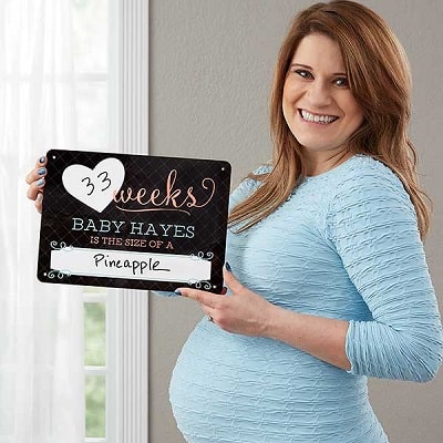 Pregnancy Countdown Personalized Dry Erase Sign