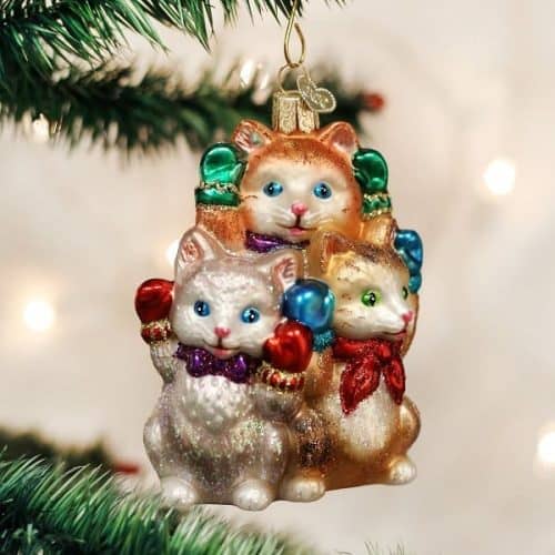 3 little kittens Christmas ornament