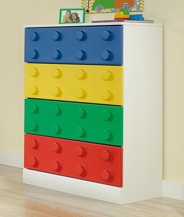 Toy Block Drawer Chest - Inspired by LEGO. Great for storing clothers or Toys!