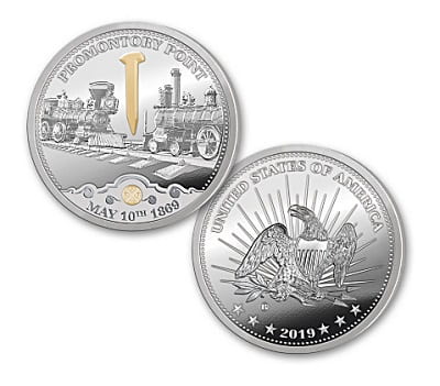 150th Anniversary Transcontinental Railroad Proof Coins