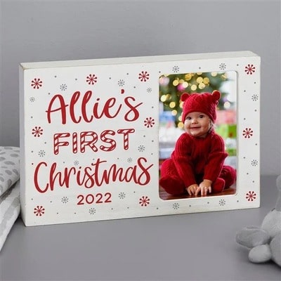 Baby's 1st Christmas Personalized Photo Frame