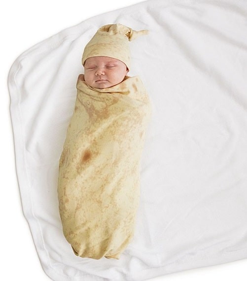 Burrito Baby - Tortilla Swaddle and Cap | Things to gift for newborn baby girl