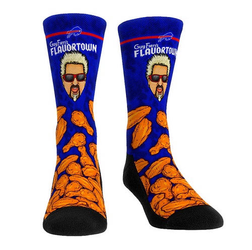 NFL-themed socks - Buffalo Bills Socks with Guy Fiery