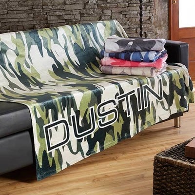 Personalized Camo Blanket