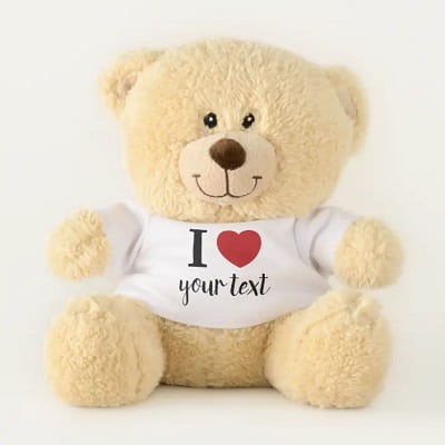 Personalized I Love Teddy Bear