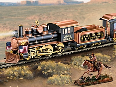 The Duke Express Illuminated Electric Train With John Wayne Sculpture