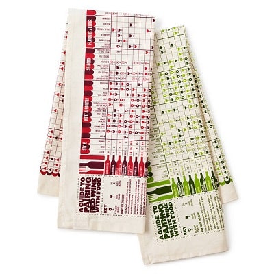 Wine Pairing Towel Set - Inexpensive gifts for wine lovers