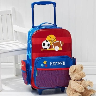 All-Star Sports Personalized Kids Rolling Luggage