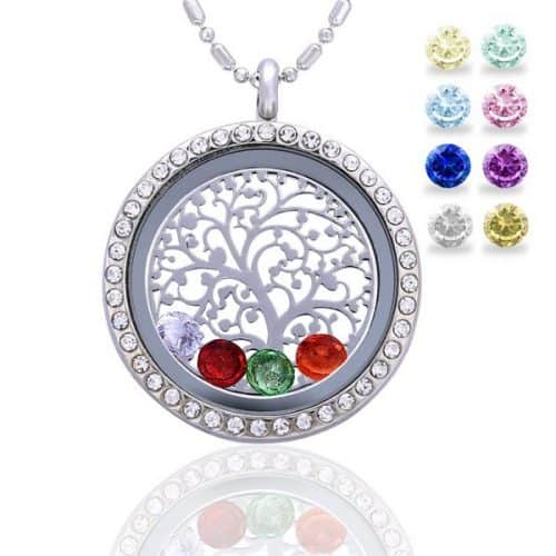 Living Memory Locket Floating Pendant Necklace | Jewelry Gifts For New Moms