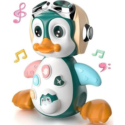 MOONTOY Baby Crawling Musical Penguin Toy