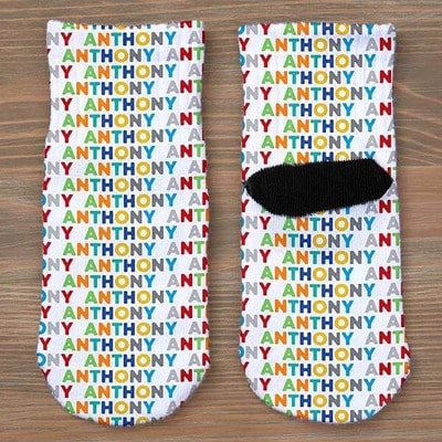 Vibrant Personalized Toddler Socks