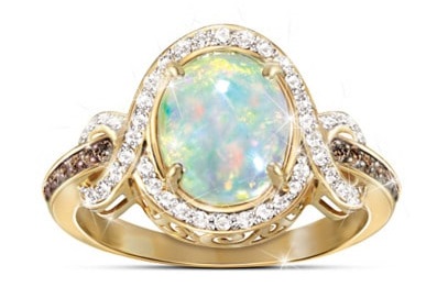Opal And Diamond Ring