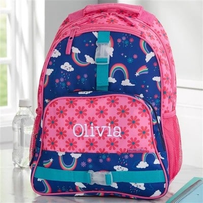 Rainbow Embroidered All Over Print Backpack