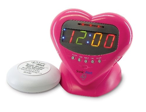 Sonic Alert Sweetheart Alarm Clock with Bed Shaker 