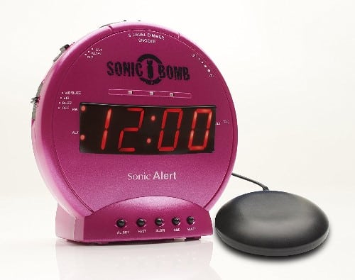 Sonic Bomb Loud Dual Alarm Clock with Vibrating Bed Shaker