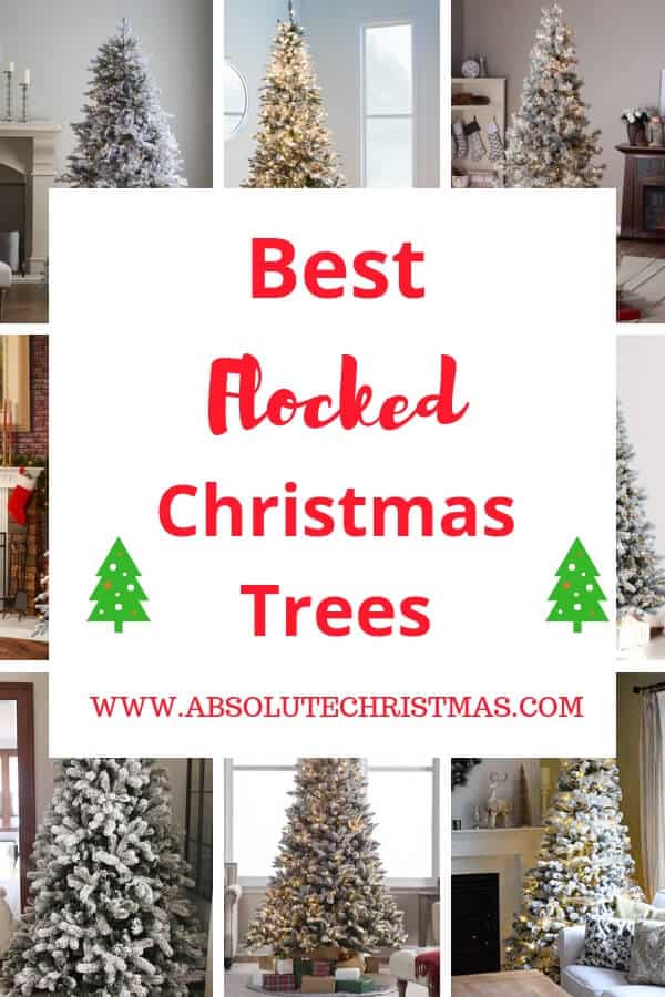 Best Flocked Fake Christmas Trees | Selection of the best rated snow flocked trees that look real!