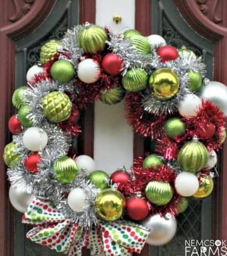 DIY Christmas Ball Wreath