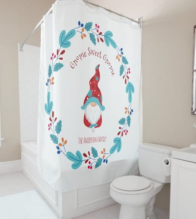 Gnome Themed Shower Curtain