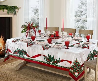 Christmas Ribbons Tablecloth