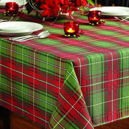 Plaid tablecloth  rectangle  Christmas