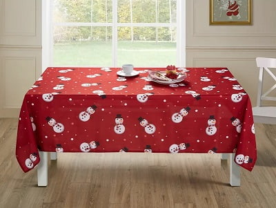 Snowman Christmas Tablecloth
