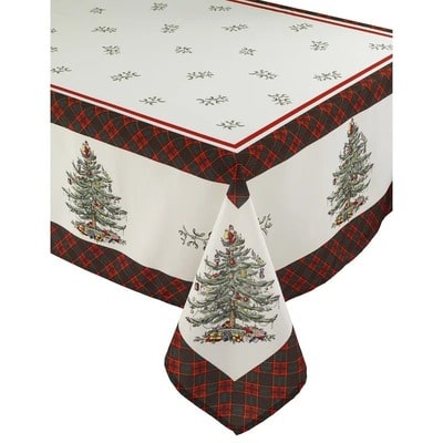 Spode Christmas Tree Tartan Tablecloth
