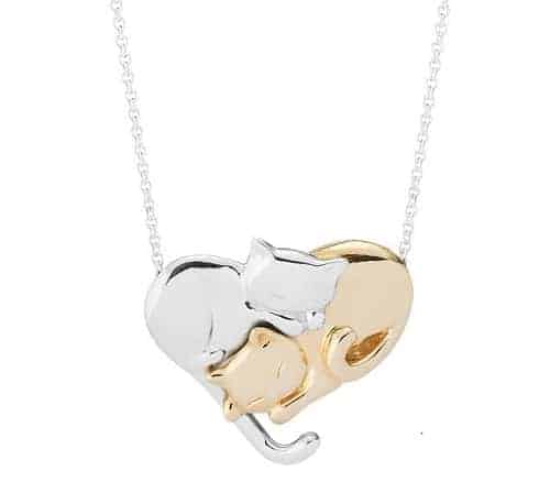 Intertwined Felines Necklace