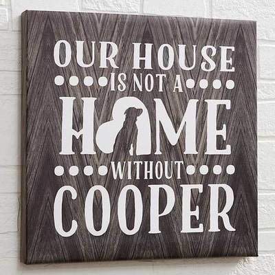 Our Pet Home Personalized Canvas Print
