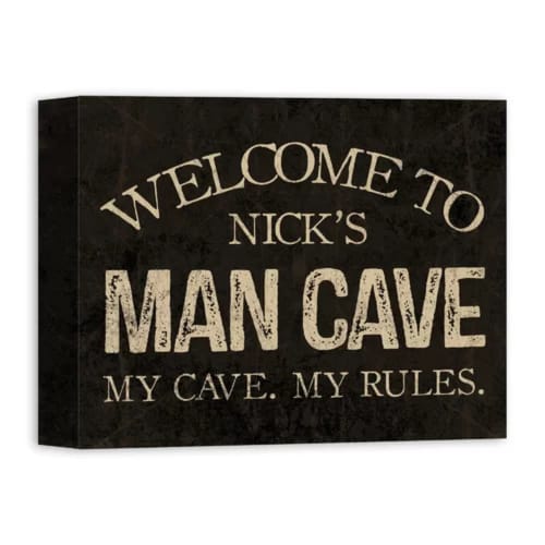 Man Cave Canvas Sign