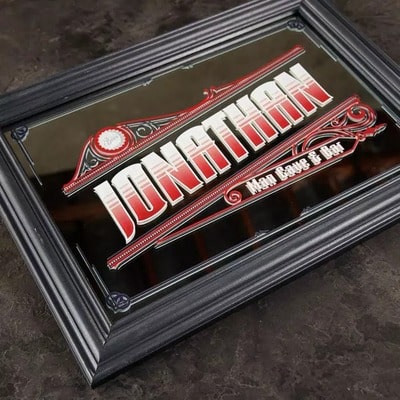 Personalized Mirror Bar Sign