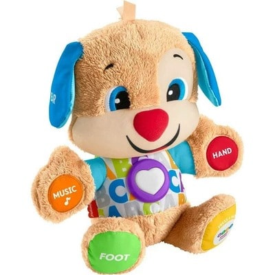 Fisher-Price Plush Puppy Baby Toy with Smart Stages Learning Content
