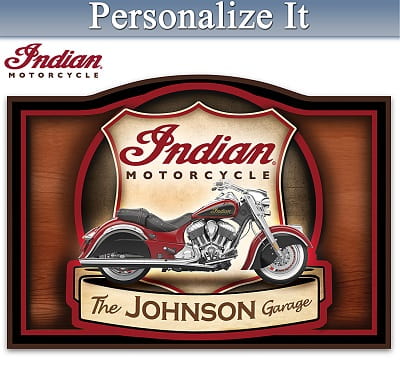 Indian Motorcycle Welcome Sign Personalized With Name