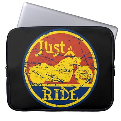 Just Ride Motorcycle Laptop Sleeve