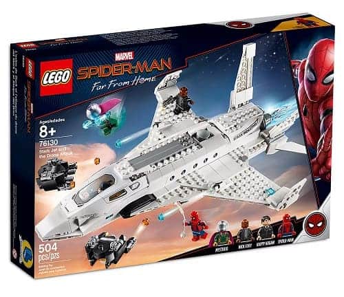 LEGO Marvel Spider-Man Stark Jet and Drone Attack Building Set