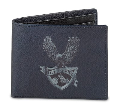 Live To Ride RFID Blocking Leather Wallet