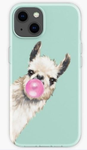 Bubble Gum Sneaky Llama iPhone Case