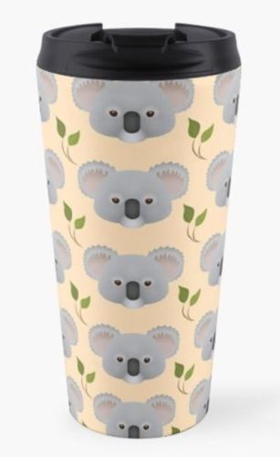 Cute Koala Pattern Travel Mug